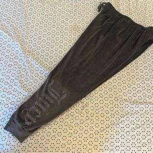 Grey Velour Juicy Couture Joggers medium